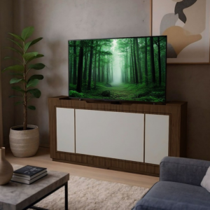 Esencia Queen Espresso Hidden TV Cabinet - Front View