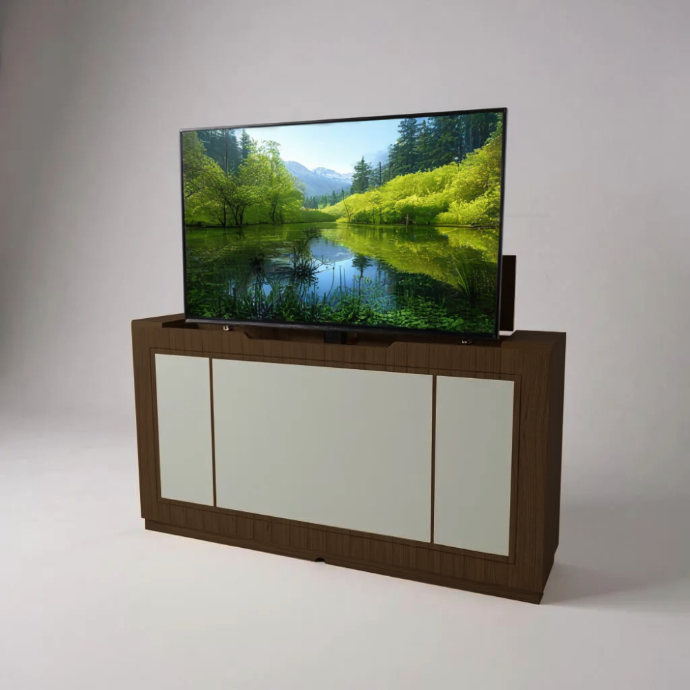 Esencia King Espresso TV Lift Cabinet — Fits TVs Up to 70"